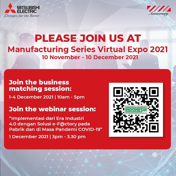 PT Mitsubishi Electric Indonesia hadir pada Virtual Expo - Manufacturing Indonesia Series 2021